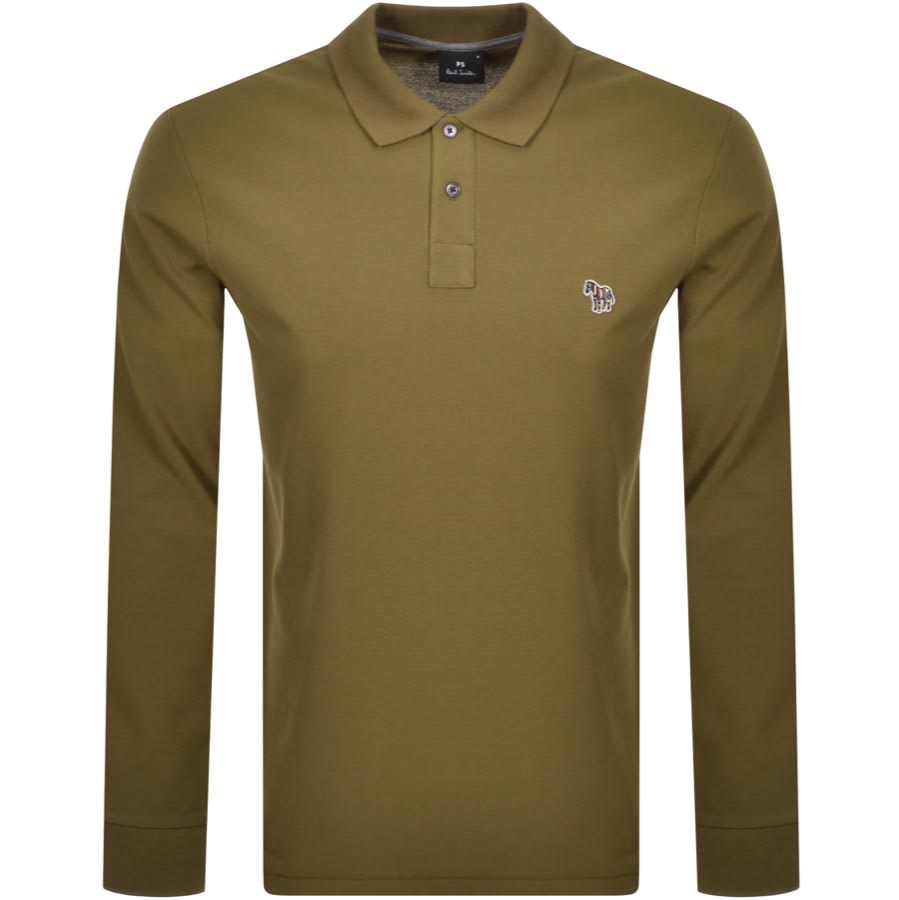 Alternative Image for ProductPS By Paul Smith Long Sleeved Polo T Shirt Green1